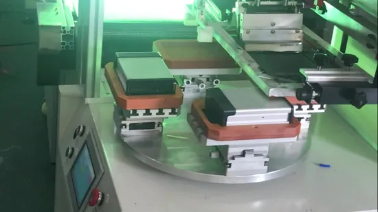 Máquina de impressão de tela de seda rotativa plana de alta qualidade para impressão em fonte de energia portátil (HX